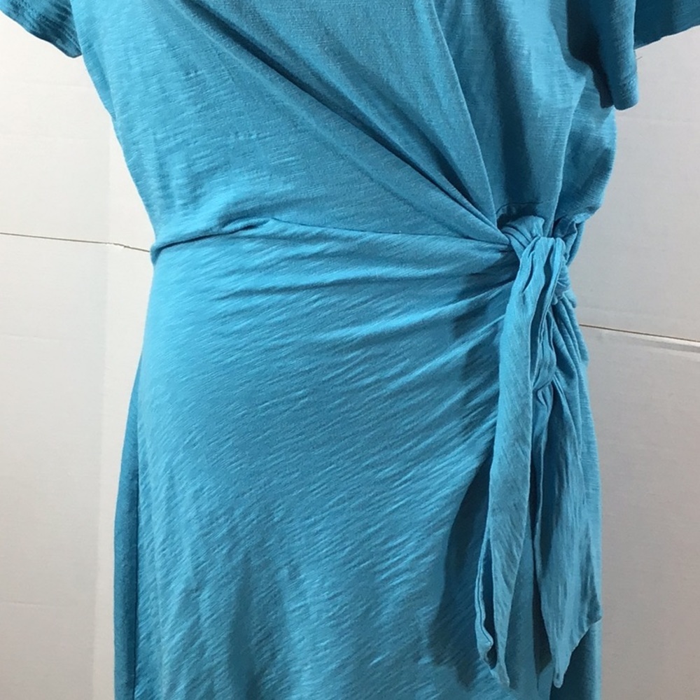 Chico’s blue tee shirt dress with side tie L12/14 - Picture 3 of 10